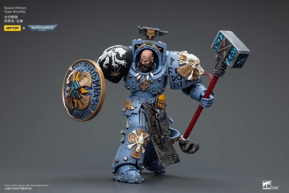 Warhammer 40K Space Wolves Arjac Rockfist 1/18 Scale Figure