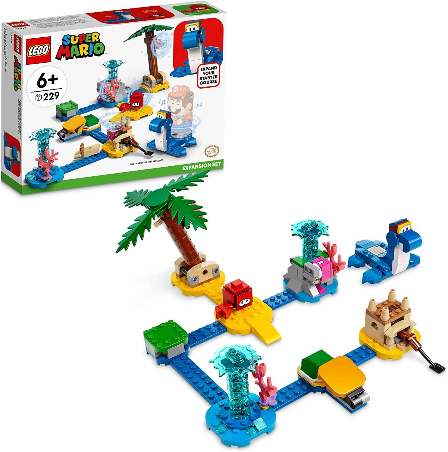 LEGO Super Mario Dorrie’s Beachfront Expansion Set 71398 Building Kit