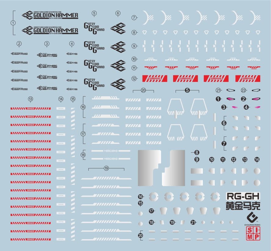 C73 RG Goldymarg Water Decal Sheet