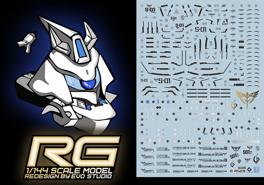 C66 RG MSN-04 Sazabi Black Ver. Decal Set