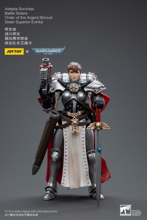 Warhammer 40k Adepta Sororitas Battle Sisters Order of the Argent Shroud Sister Superior Evinka 1/18 Scale Figure