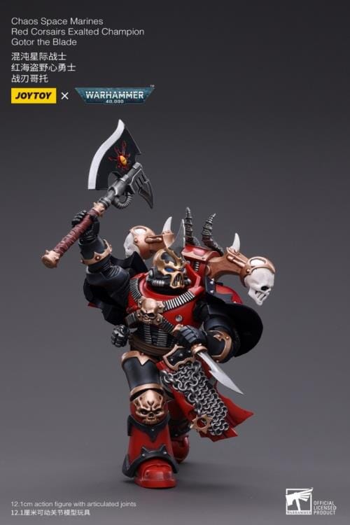 Warhammer 40K Chaos Space Marines Red Corsairs Exalted Champion Gotor the Blade 1/18 Scale Figure