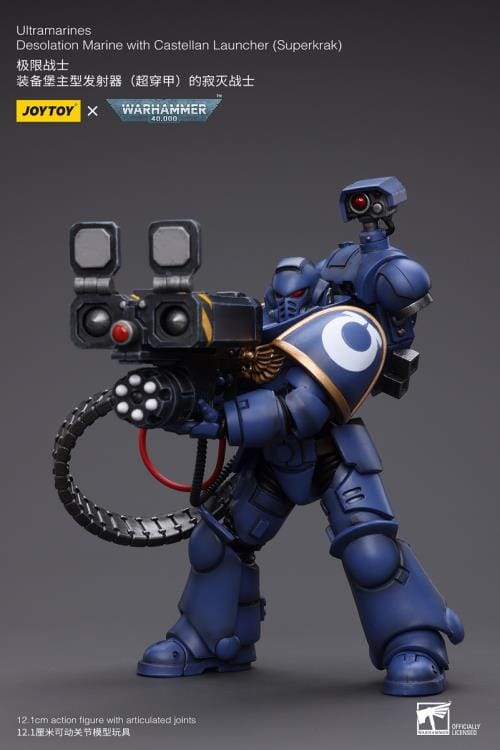 Warhammer 40K Ultramarines Desolation Marine with Castellan Launcher (Superkrak) 1/18 Scale Figure