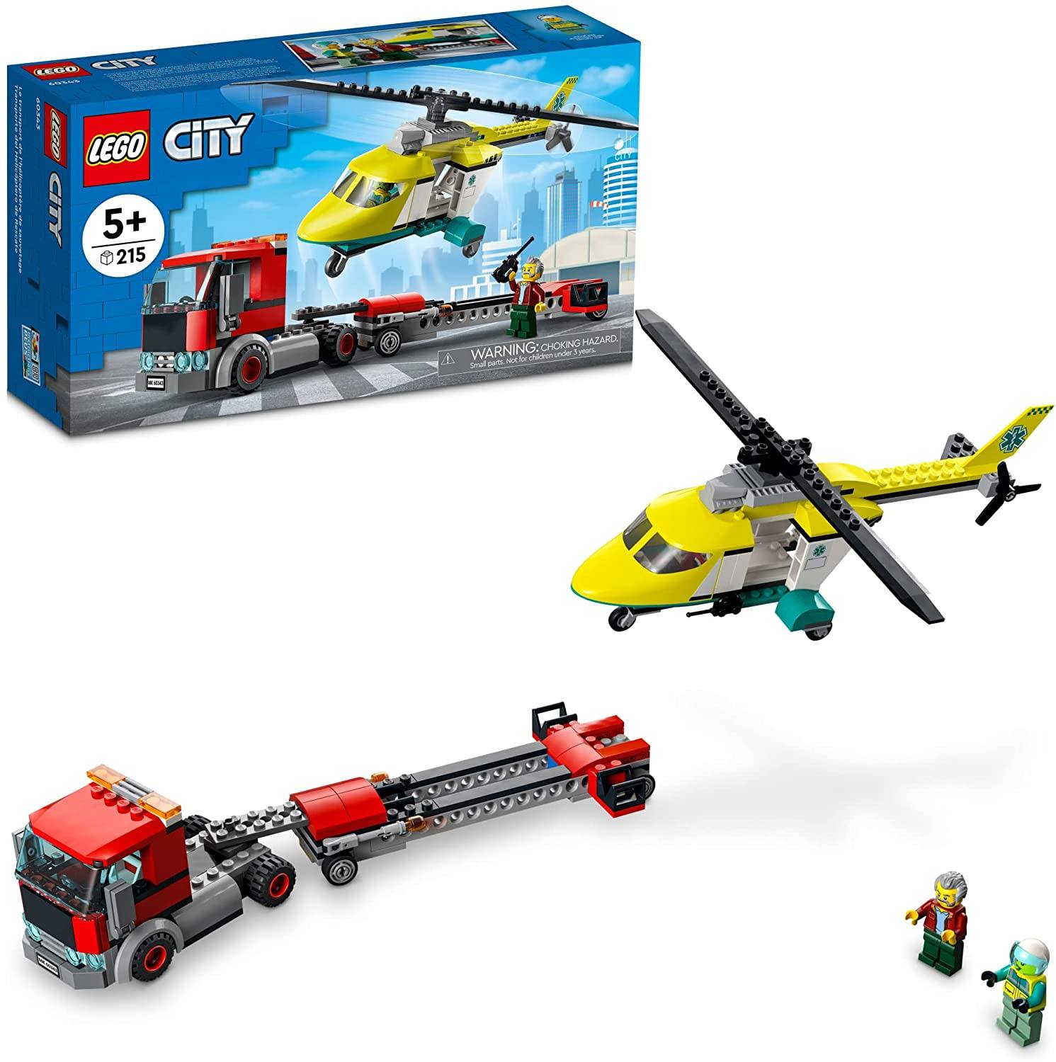 LEGO City Rescue Helicopter Transport 60343 Building Kit