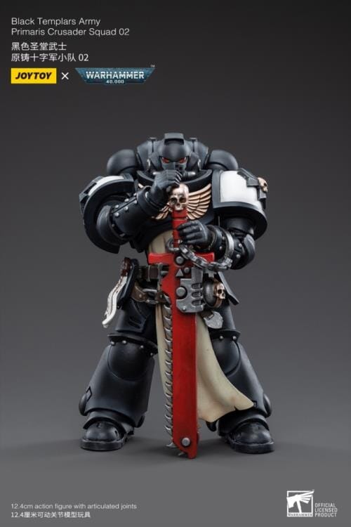 Warhammer 40K Black Templars Primaris Crusader Squad 1/18 Scale Figure Set