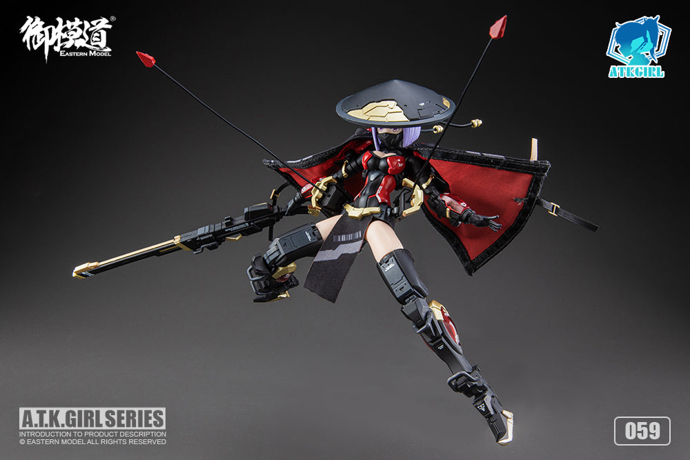 A.T.K. Girl Brocade-Clad Elite Guard (Jinyi Wei JW059 - Red Ver.) 1/12 Scale Model Kit