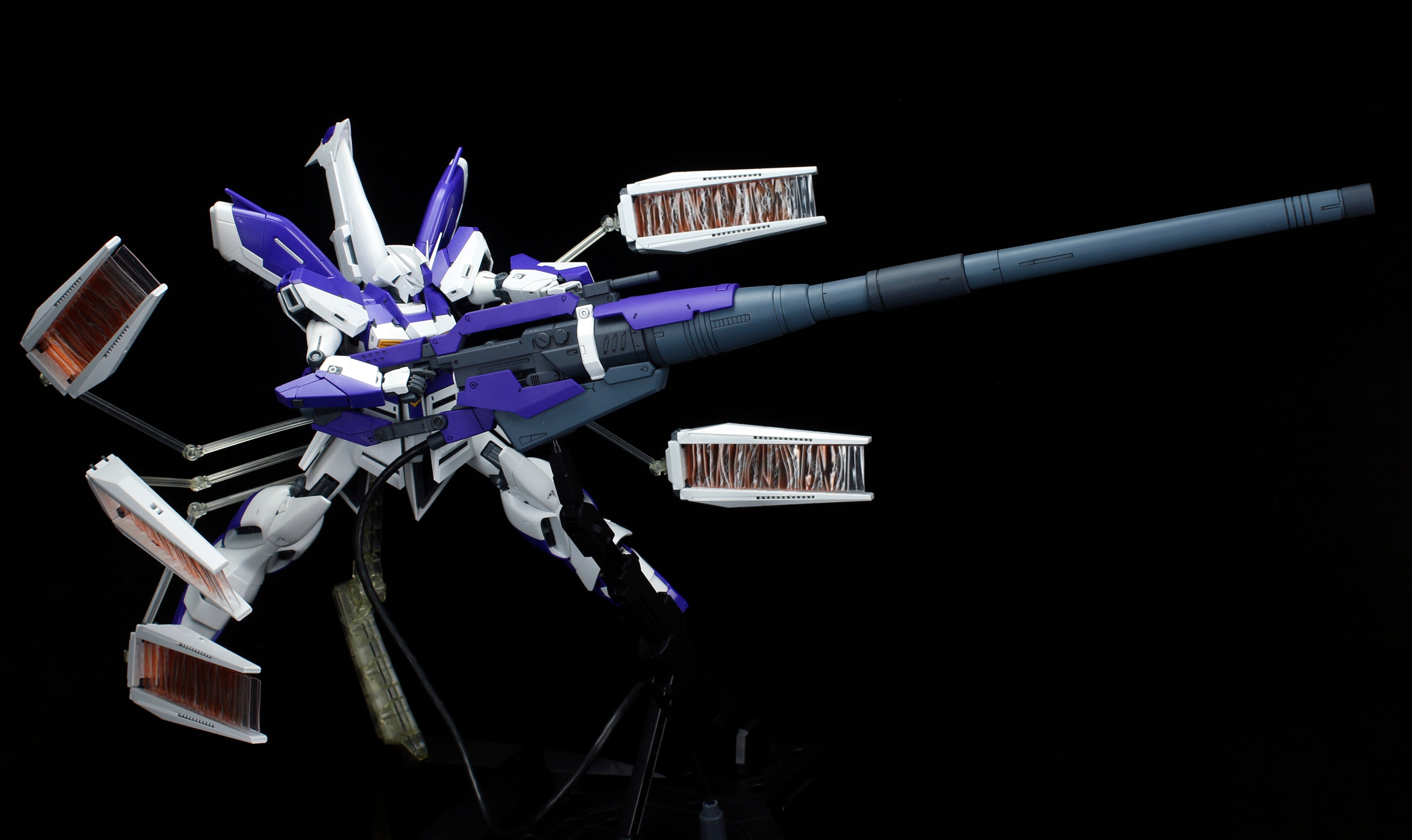 Effects Wings Hyper Mega Launcher For MG Hi Nu Gundam 1/100 With Funnel Effects