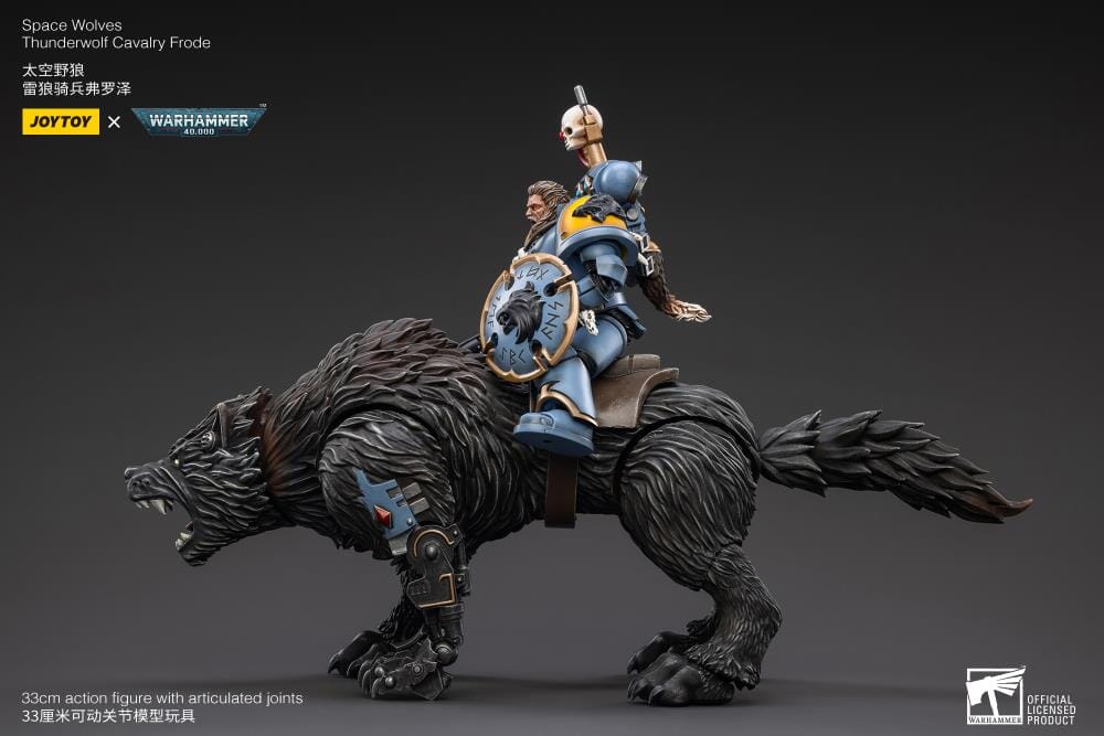 Warhammer 40K Space Wolves Thunderwolf Cavalry Frode 1/18 Scale Figure (Reissue)