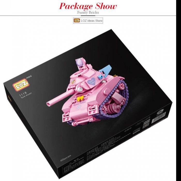 LOZ Creative 1118 Sherman Tank (Pink)