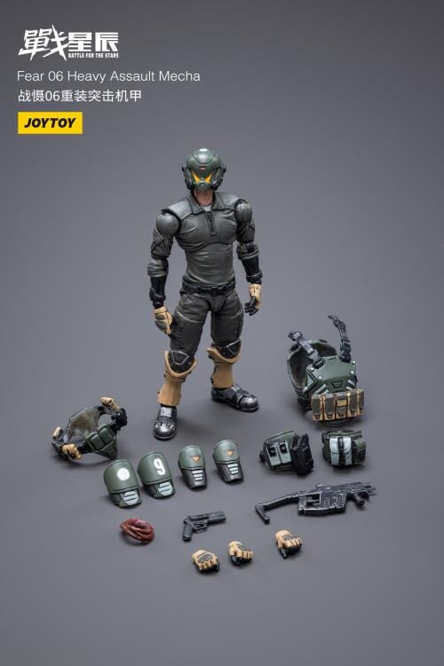 Battle for the Stars FEAR VI (Heavy Assault) With Pilot 1/18 Scale Figure Set