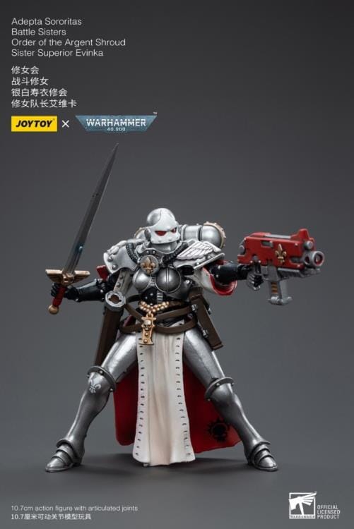 Warhammer 40k Adepta Sororitas Battle Sisters Order of the Argent Shroud Sister Superior Evinka 1/18 Scale Figure