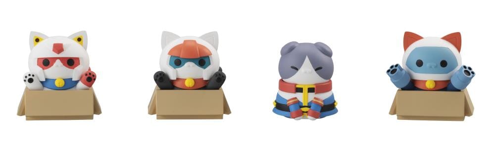 Mobile Suit Gundam Mega Cat Project Nyandam! Earth Federation Forces Box of 8 Figures (With Gift)