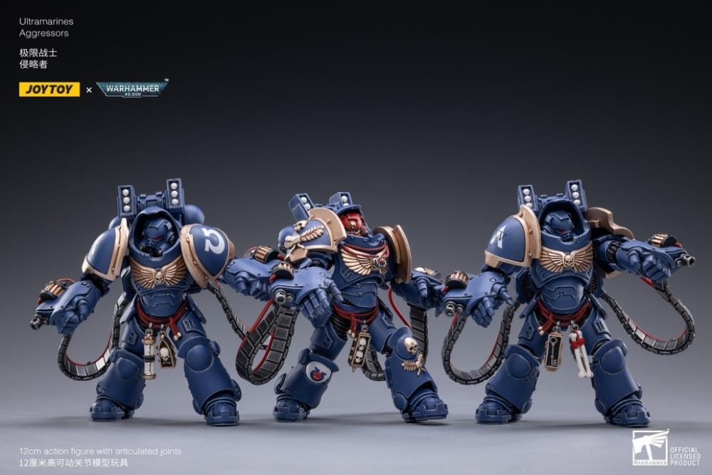 Warhammer 40K Ultramarines Aggressors 1/18 Scale Figure Set