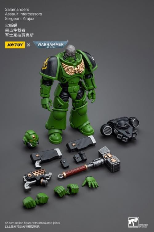 Warhammer 40K Salamanders Assault Intercessors Sergeant Krajax 1/18 Scale Figure