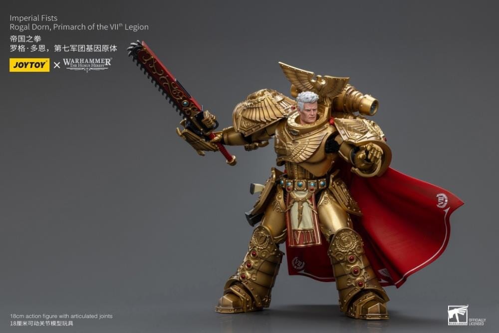 Warhammer 40K Imperial Fists Rogal Dorn, Primarch of the VIIth Legion 1/18 Scale Action Figure (Reissue)