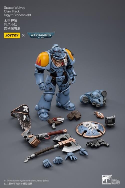 Warhammer 40K Space Wolves Claw Pack Sigyrr Stoneshield 1/18 Scale Figure (Reissue)