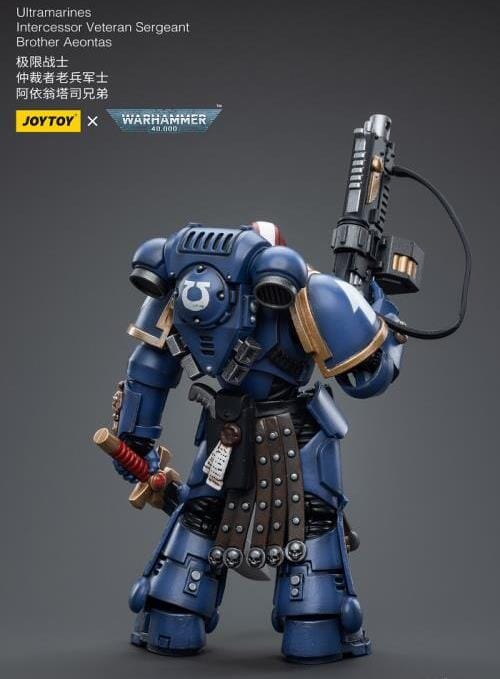 Warhammer 40k Ultramarines Intercessor Veteran Sergeant Brother Aeontas 1/18 Scale Figure