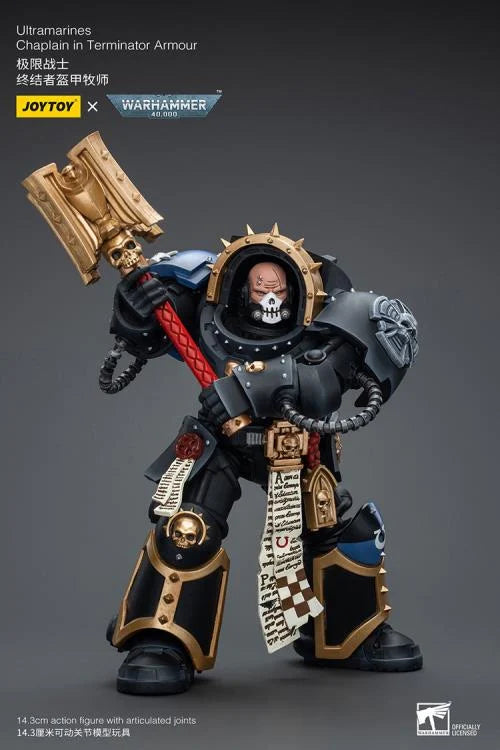 Warhammer 40K Ultramarines Chaplain in Terminator Armor 1/18 Scale Action Figure