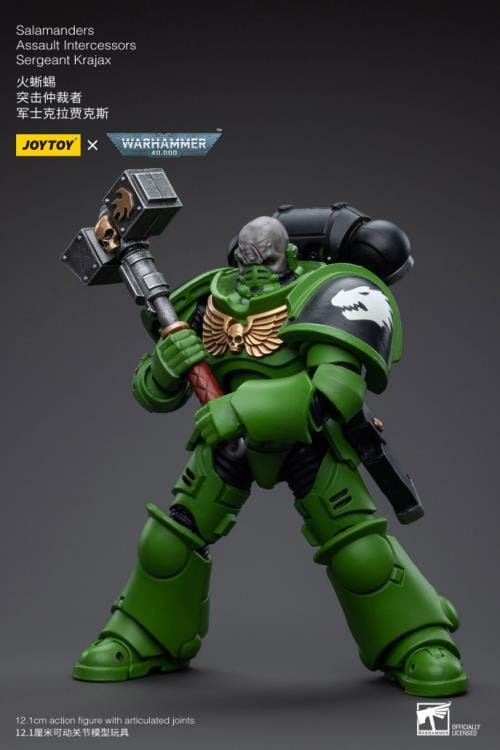 Warhammer 40K Salamanders Assault Intercessors Sergeant Krajax 1/18 Scale Figure