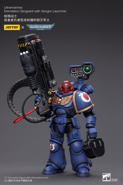 Warhammer 40K Ultramarines Desolation Sergeant with Vengor Launcher 1/18 Scale Figure