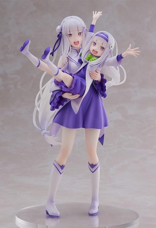 Re Zero Starting Life in Another World S-Fire Emilia & Childhood Emilia 1/7 Scale Figure