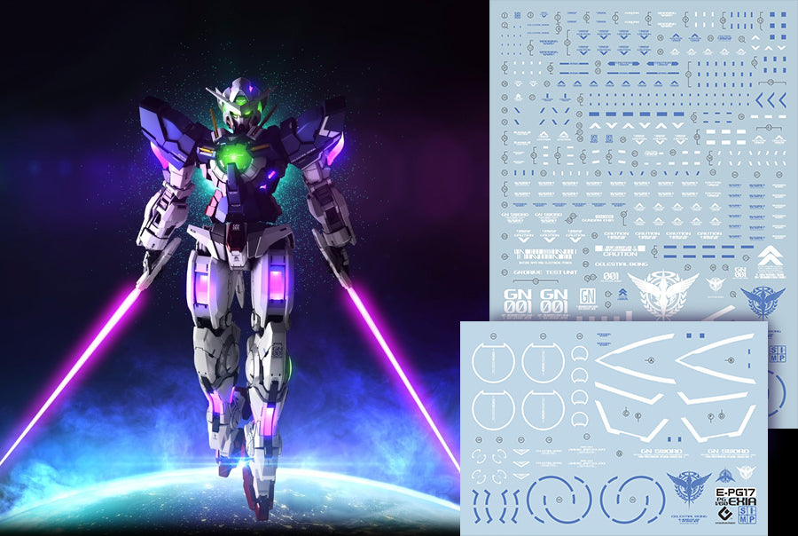 D10 PG Exia Gundam Water Slide Decal