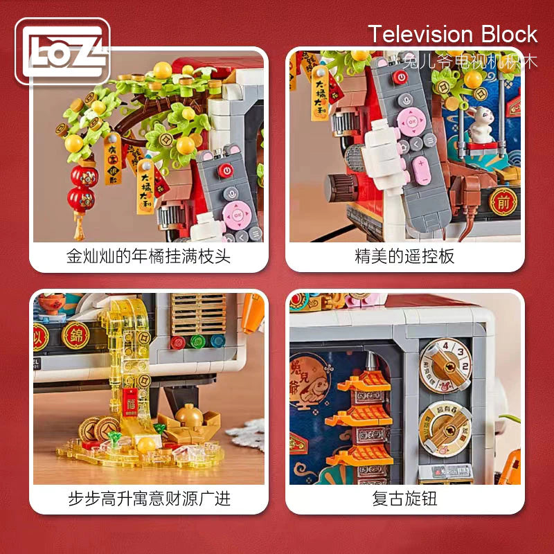 LOZ Creator Series 1073 Rabbit Master TV New Year Spring Festival National Tide