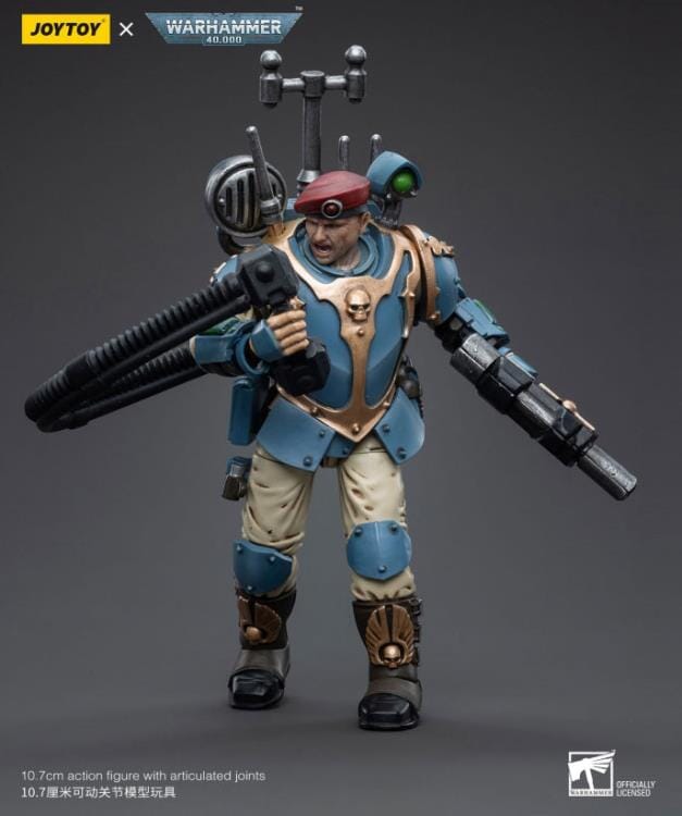 Warhammer 40k Astra Militarum Tempestus Scions Command Squad 55th Kappic Eagles Vox Operator 1/18 Scale Figure