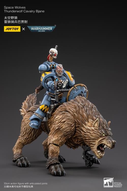 Warhammer 40K Space Wolves Thunderwolf Cavalry Bjane 1/18 Scale Figure (Reissue)