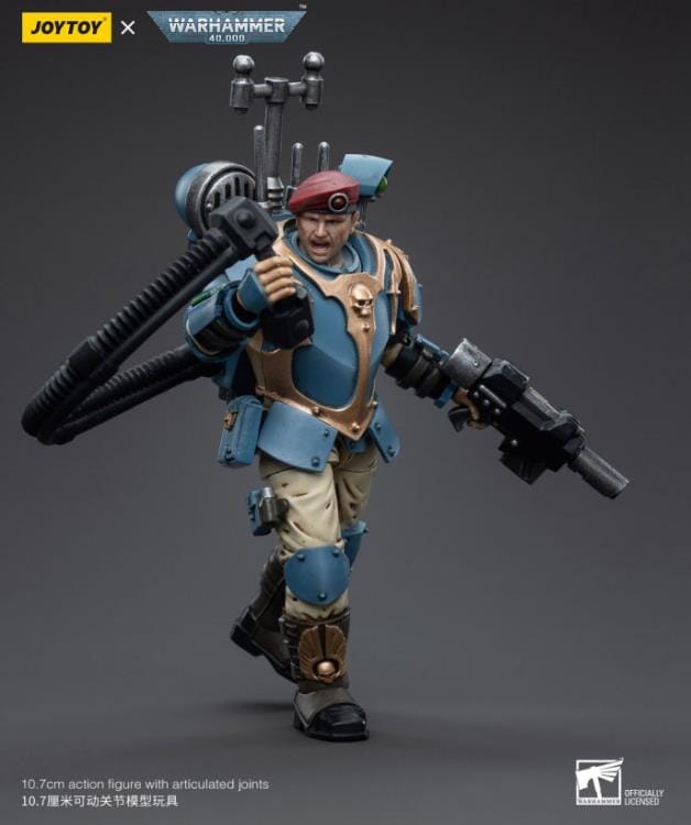 Warhammer 40k Astra Militarum Tempestus Scions Command Squad 55th Kappic Eagles Vox Operator 1/18 Scale Figure