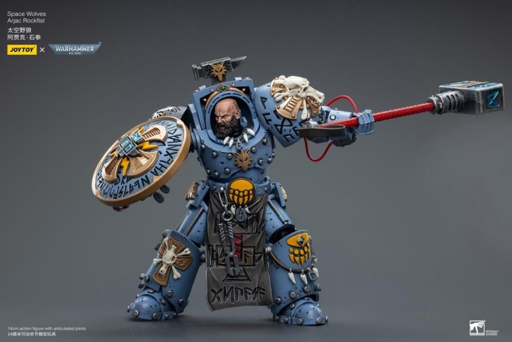 Warhammer 40K Space Wolves Arjac Rockfist 1/18 Scale Figure