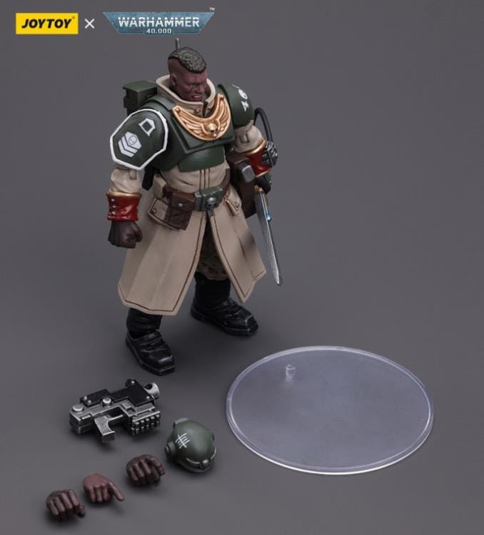 Warhammer 40k Astra Militarum Cadian Command Squad Commander with Power Sword 1/18 Scale Figure