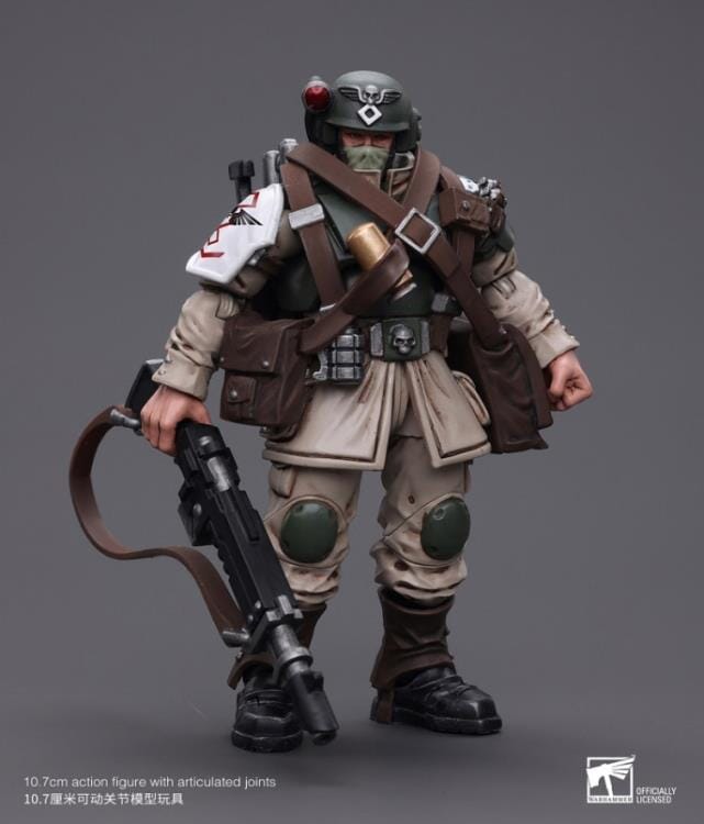 Warhammer 40k Astra Militarum Cadian Command Squad Veteran with Medi-pack 1/18 Scale Figure