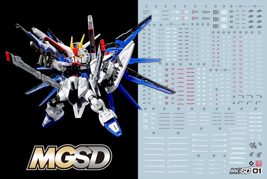 G01 MGSD Freedom Gundam Water Slide Decal