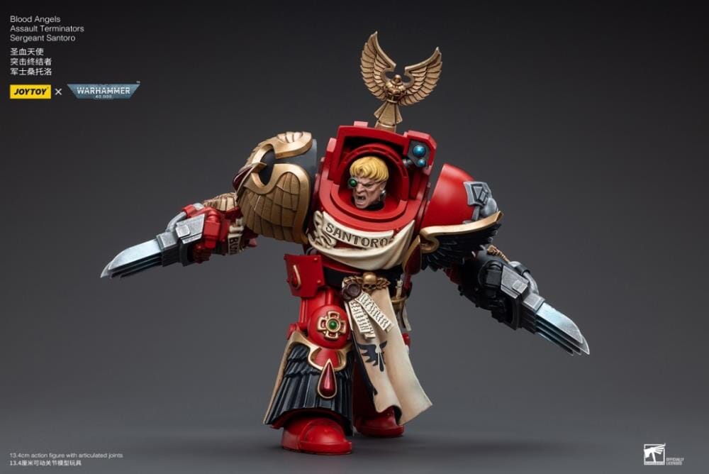 Warhammer 40K Blood Angels Assault Terminators Sergeant Santoro 1/18 Scale Figure