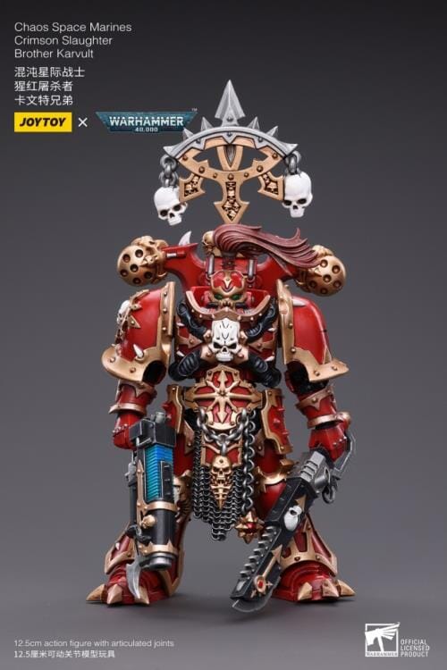 Warhammer 40K Chaos Space Marines Crimson Slaughter Brother Karvult 1/18 Scale Figure