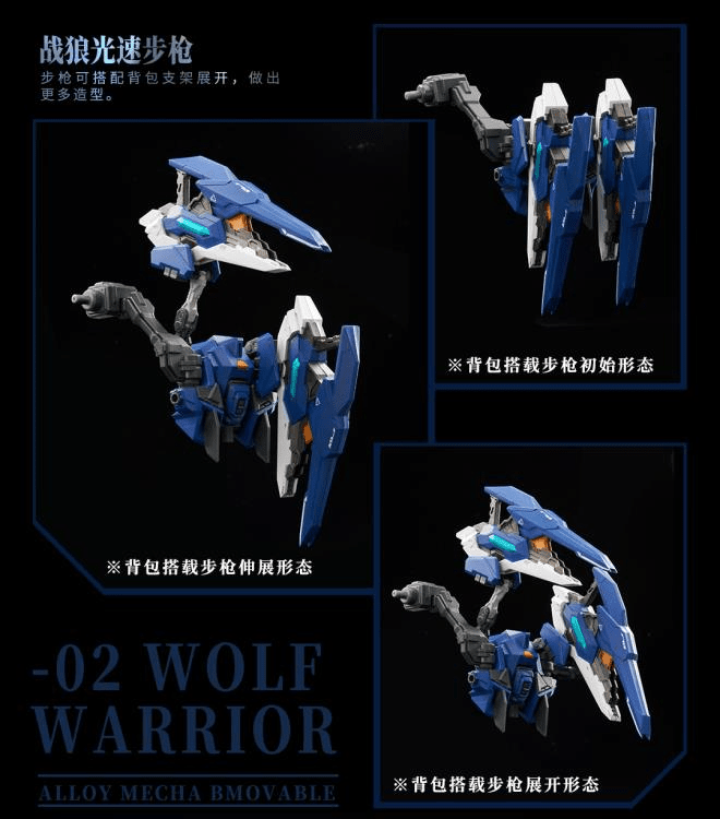 Crystal Envoy No. 2 Mecha Wolf Warrior (Mega Mode) 1/72 Scale Figure