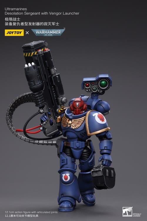 Warhammer 40K Ultramarines Desolation Sergeant with Vengor Launcher 1/18 Scale Figure