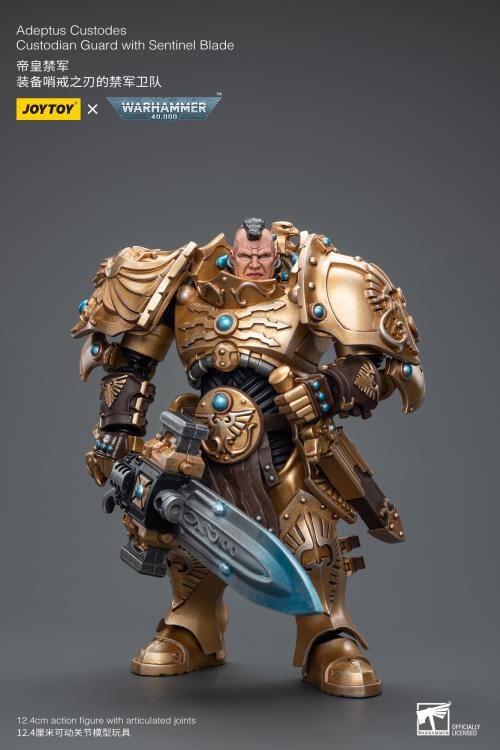 Warhammer 40K Adeptus Custodes Custodian Guard with Sentinel Blade 1/18 Scale Figure