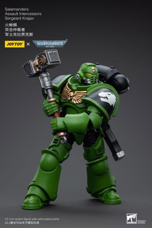 Warhammer 40K Salamanders Assault Intercessors Sergeant Krajax 1/18 Scale Figure