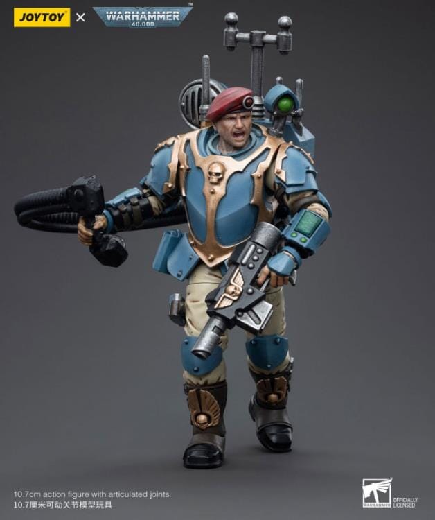 Warhammer 40k Astra Militarum Tempestus Scions Command Squad 55th Kappic Eagles Vox Operator 1/18 Scale Figure