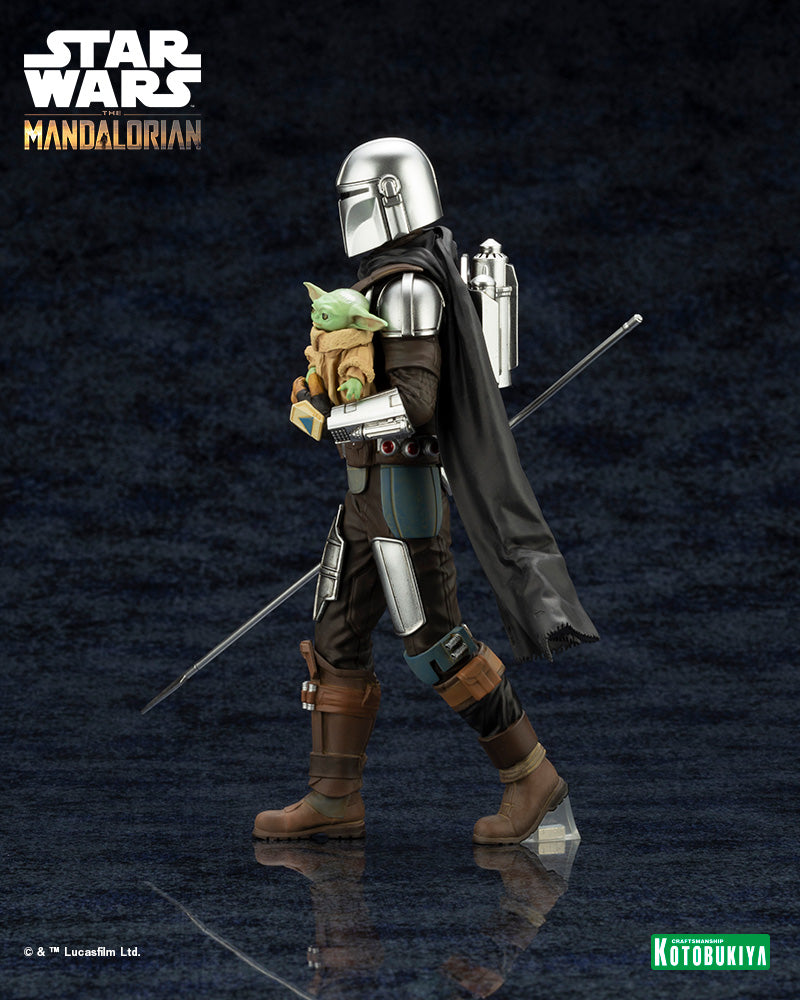 The Mandalorian ArtFX+ The Mandalorian & Grogu with Beskar Staff Statue