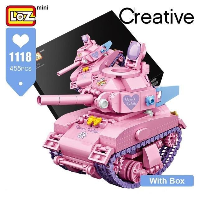 LOZ Creative 1118 Sherman Tank (Pink)