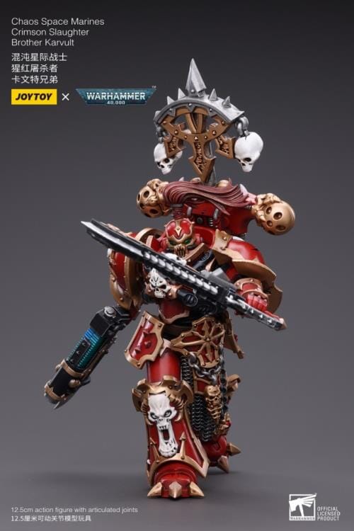 Warhammer 40K Chaos Space Marines Crimson Slaughter Brother Karvult 1/18 Scale Figure