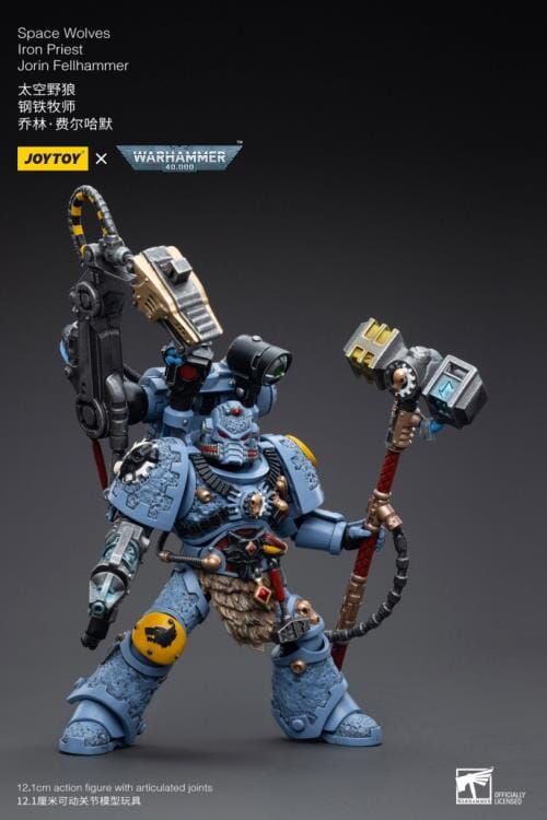 Warhammer 40K Space Wolves Iron Priest Jorin Fellhammer 1/18 Scale Figure