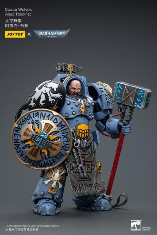 Warhammer 40K Space Wolves Arjac Rockfist 1/18 Scale Figure