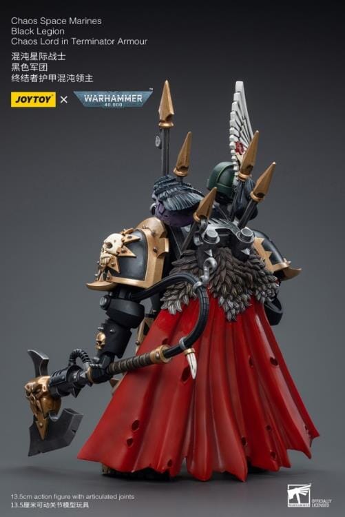 Warhammer 40K Chaos Space Marines Black Legion Chaos Lord in Terminator Armor 1/18 Scale Figure