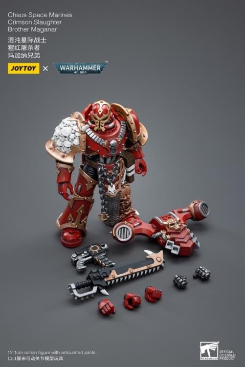 Warhammer 40K Chaos Space Marines Crimson Slaughter Brother Maganar 1/18 Scale Figure