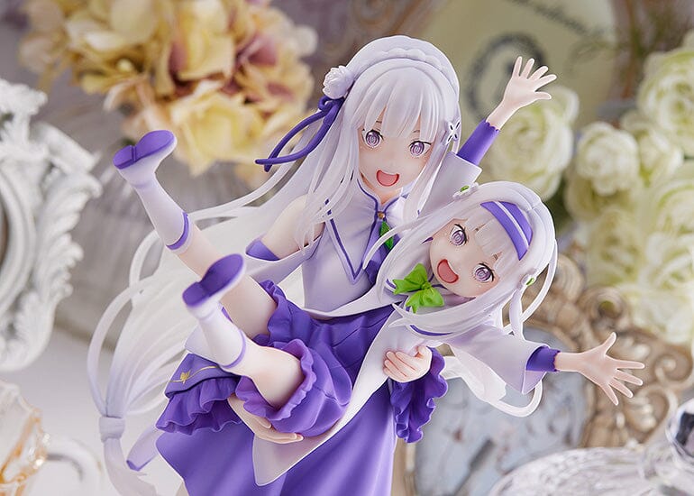 Re Zero Starting Life in Another World S-Fire Emilia & Childhood Emilia 1/7 Scale Figure