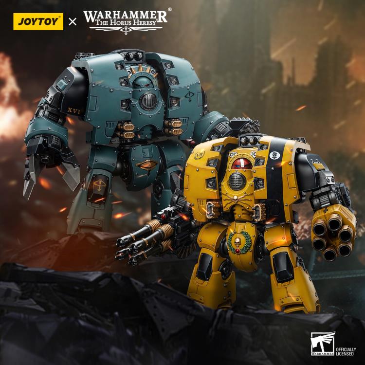 Warhammer 40K Imperial Fists Leviathan Dreadnought with Cyclonic Melta Lance and Storm Cannon 1/18 Scale Action Figure